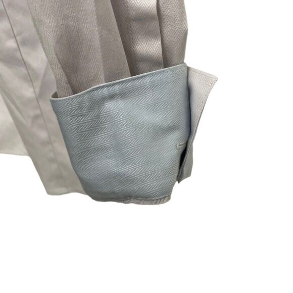 BROOKS BROTHERS Grey Cotton Button Front Long Sleeve Shirt Blouse 10 - Picture 7 of 10